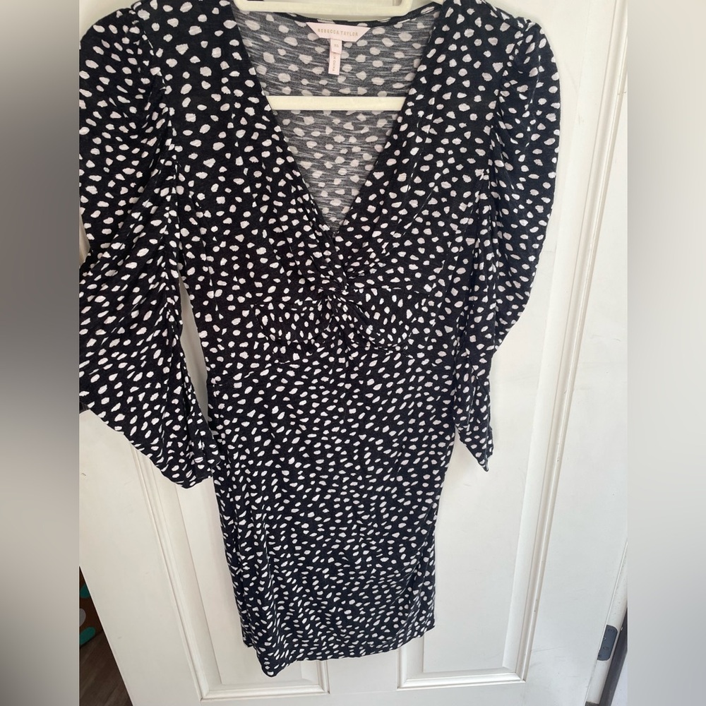 Rebecca Taylor Black and White Polka dot Dress